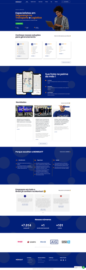 Site da Monisat desenvolvido pela Verum Web